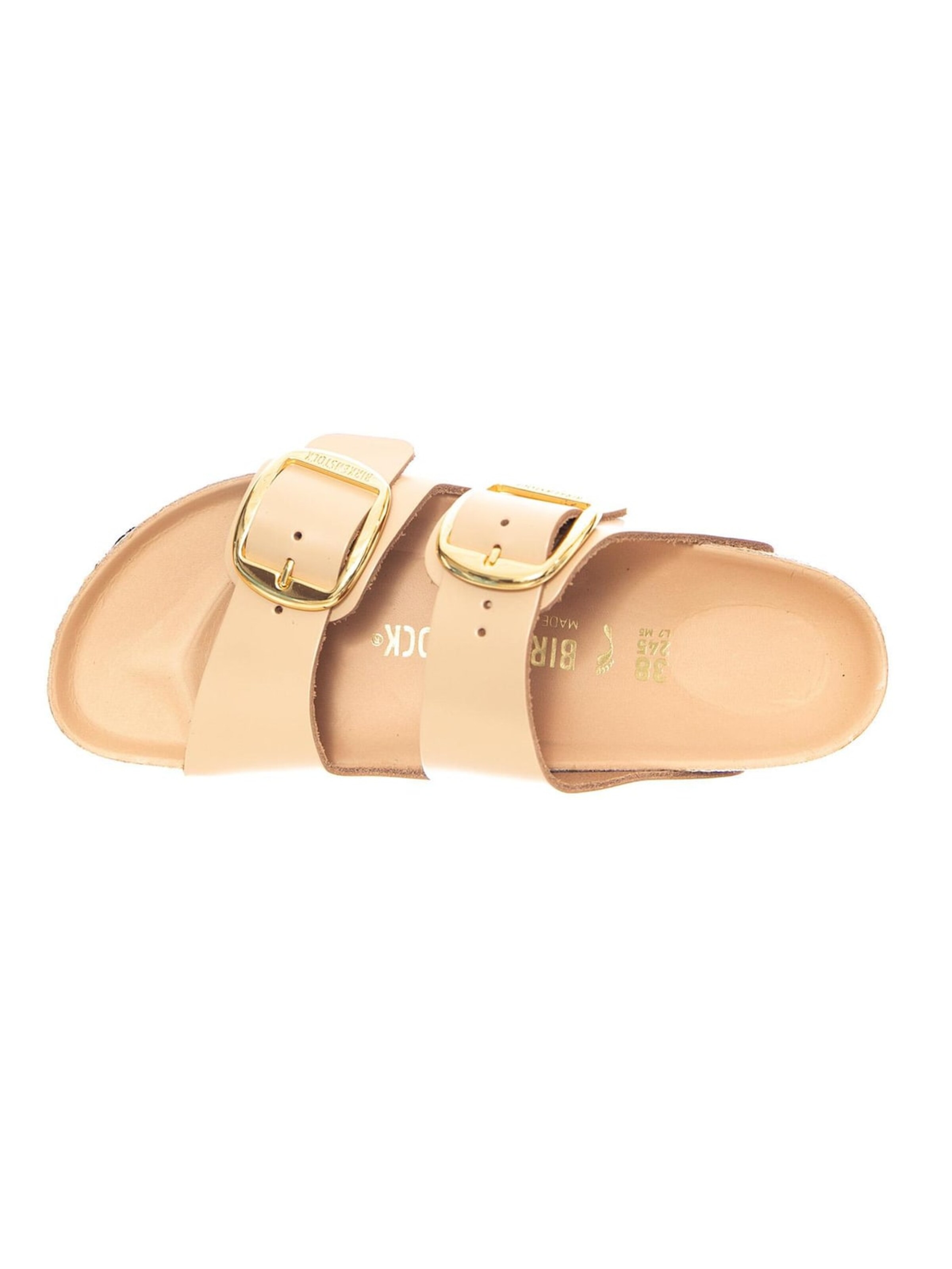 BIRKENSTOCK Sandaler 'Arizona Big Buckle Nubuck Leather Narrow Fit Sandcastle' i beige