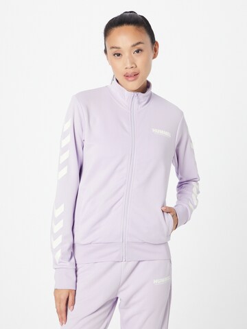 Hummel Sportsweatjacke 'LEGACY POLY' in Lila: predná strana