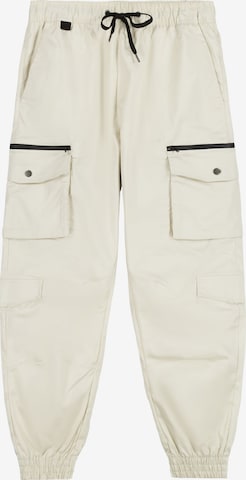 Bershka Tapered Cargo trousers in Yellow: front
