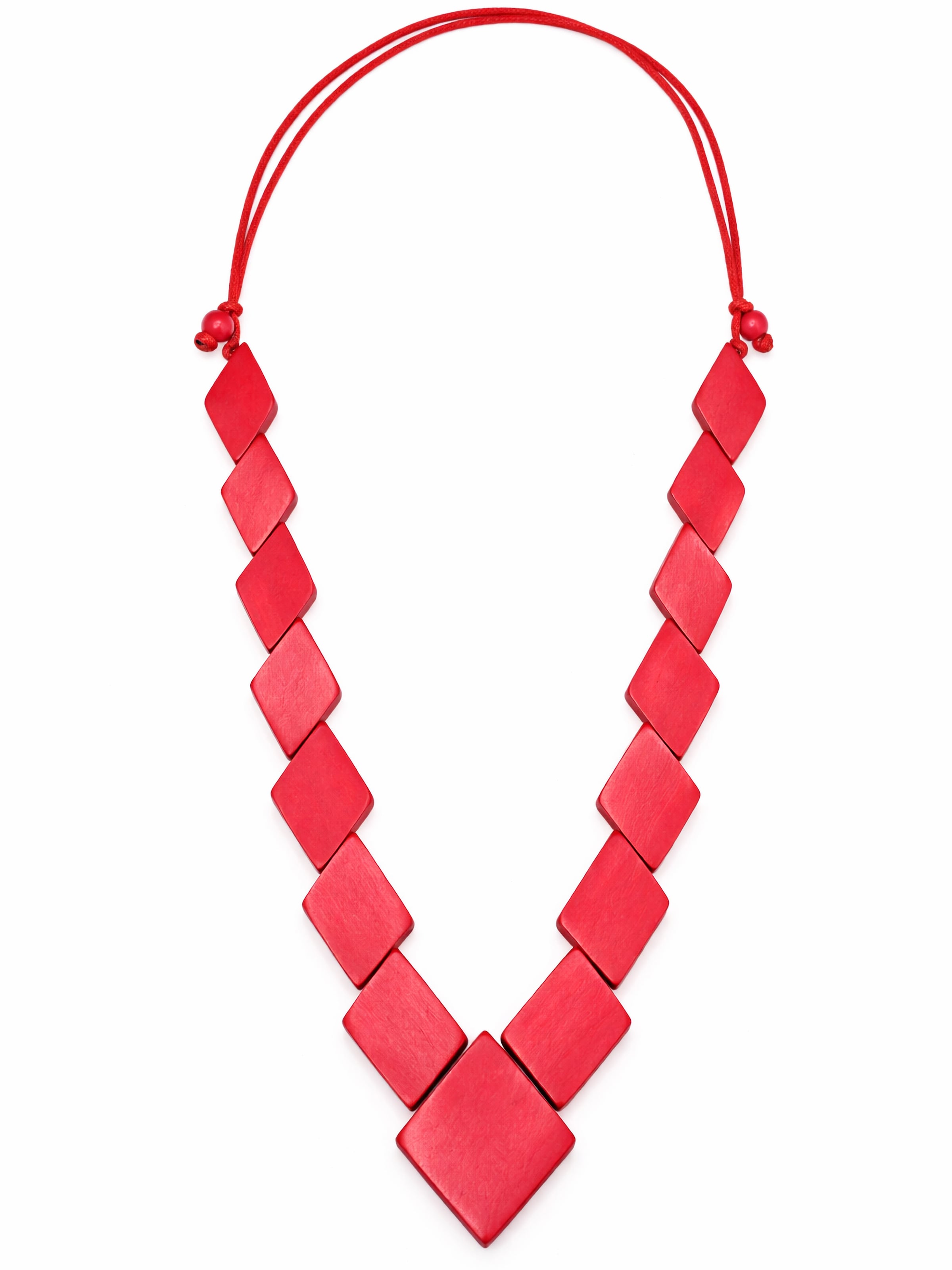 COLLEZIONE ALESSANDRO Kette 'Raute'‌‌‌‌‌‌ in rot, Produktansicht