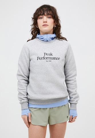 PEAK PERFORMANCE Sweatshirt in Grijs: voorkant