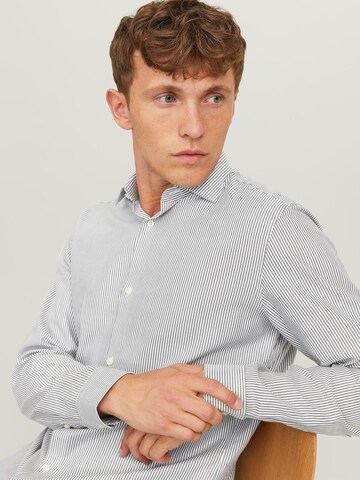 JACK & JONES Slim fit Button Up Shirt 'PARKER' in Brown