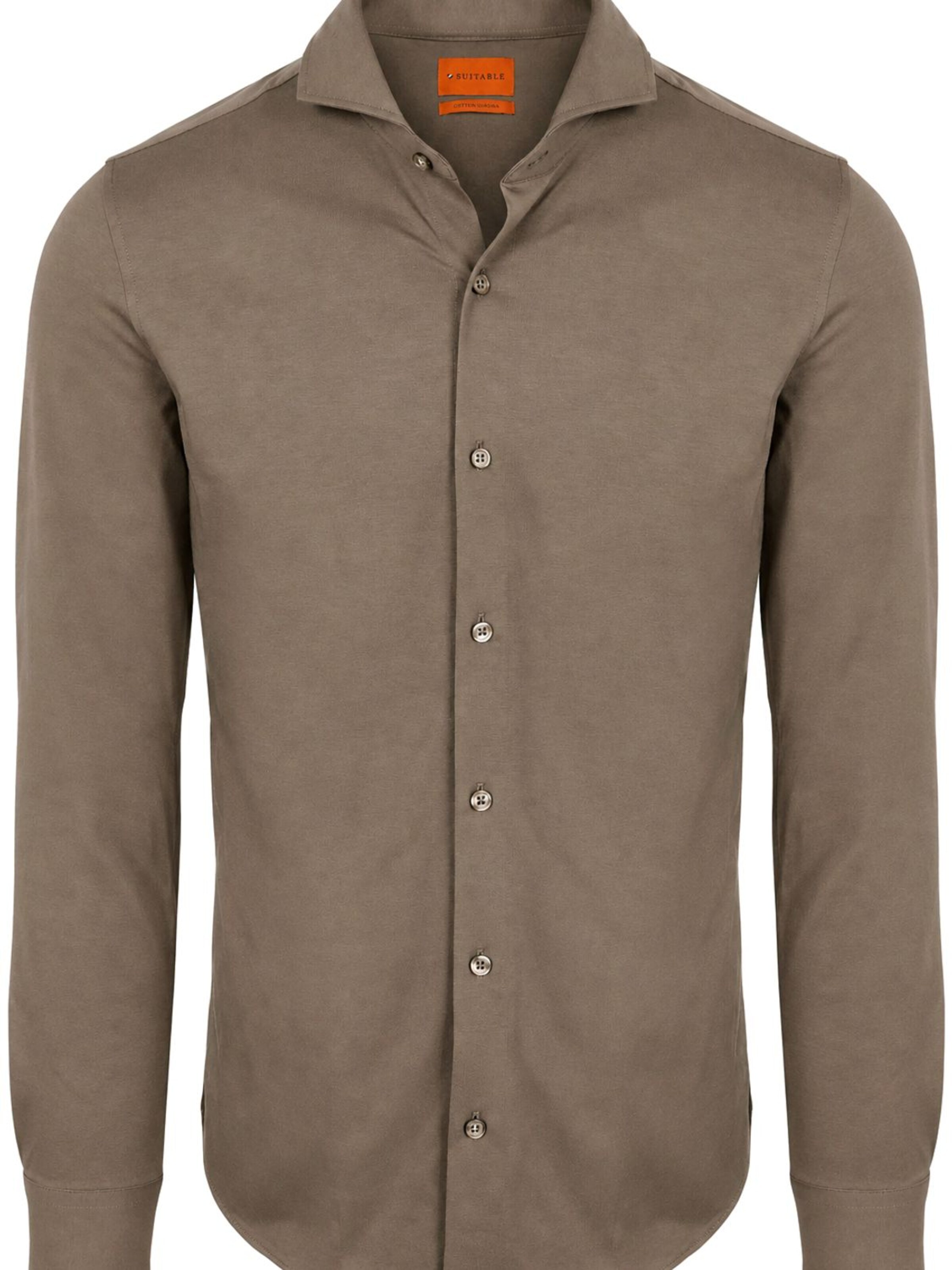 Suitable Slim fit Button Up Shirt in Brown