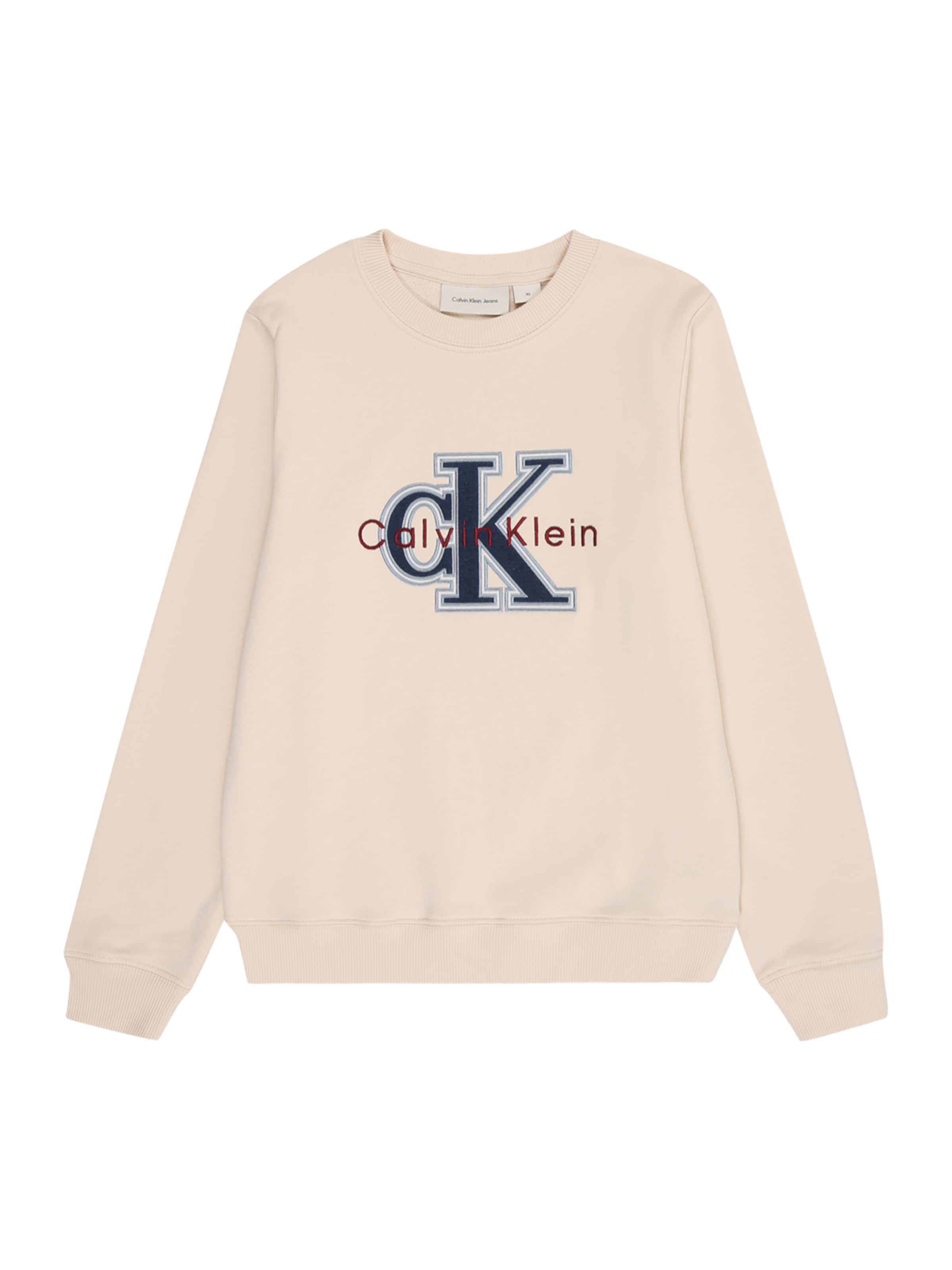 Calvin Klein Jeans Sweatshirt 'Festive' i beige: forside