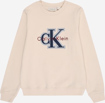 smėlio Calvin Klein Jeans Megztinis be užsegimo 'Festive': priekis