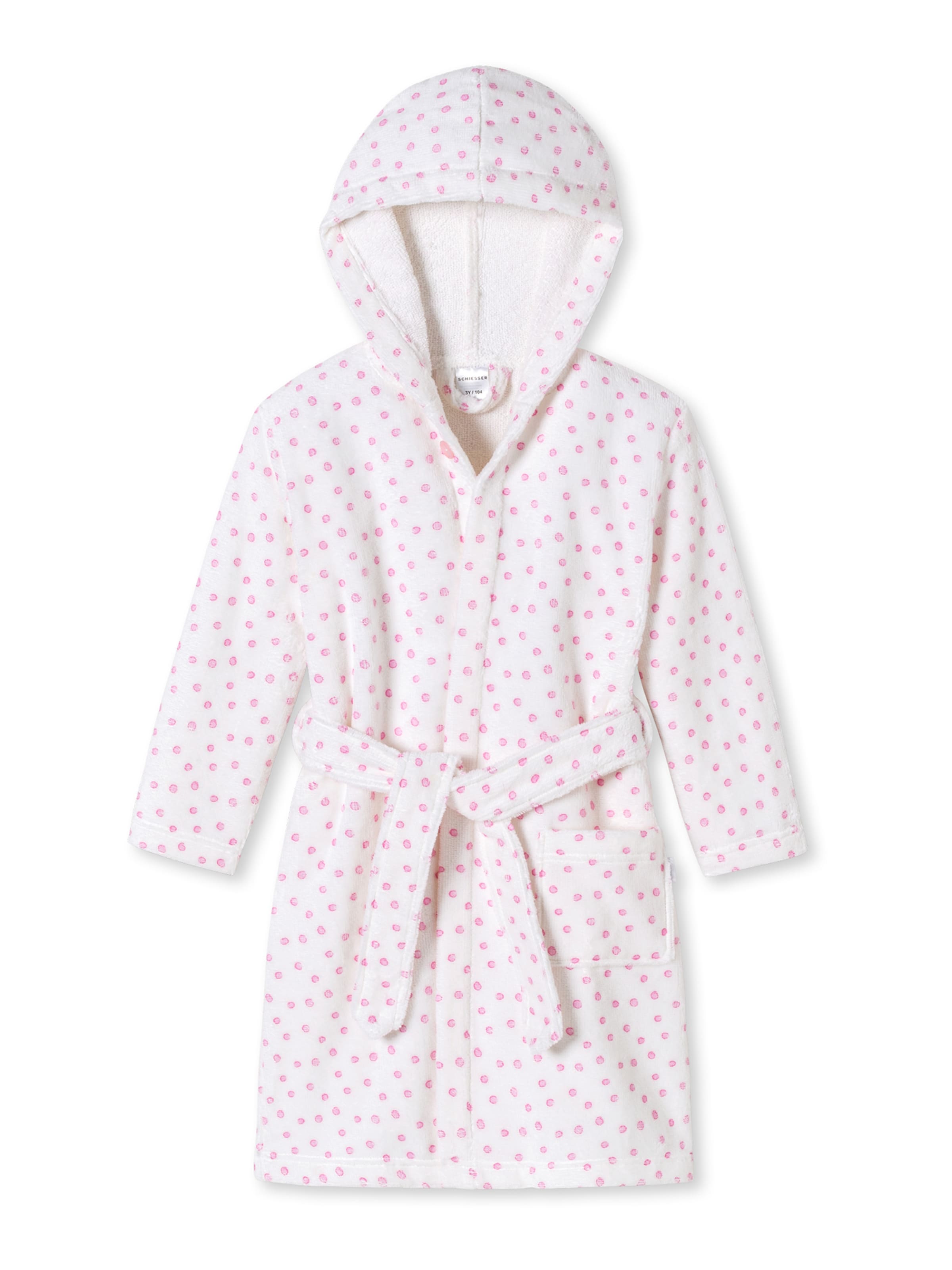 SCHIESSER Badjas 'Wassernixe' in Wit: voorkant