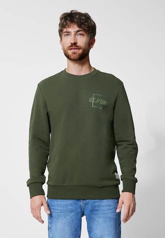 Street One MEN Sweatshirt in Green: front