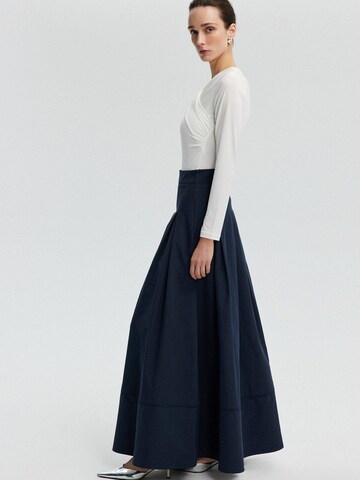 Jupe 'A Line Skirt With Pocket Detail' Touché Privé en bleu