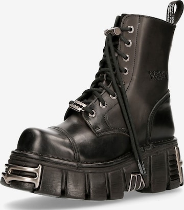 Bottines à lacets 'M-NEWMILI083C-C6' New Rock en noir : devant