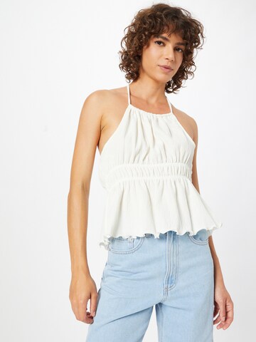 Monki Top in White: front