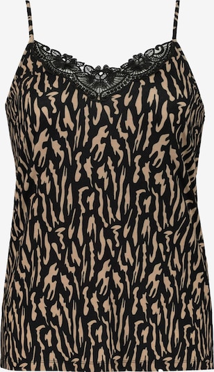Ulla Popken Chemise de nuit en noisette / noir, Vue avec produit