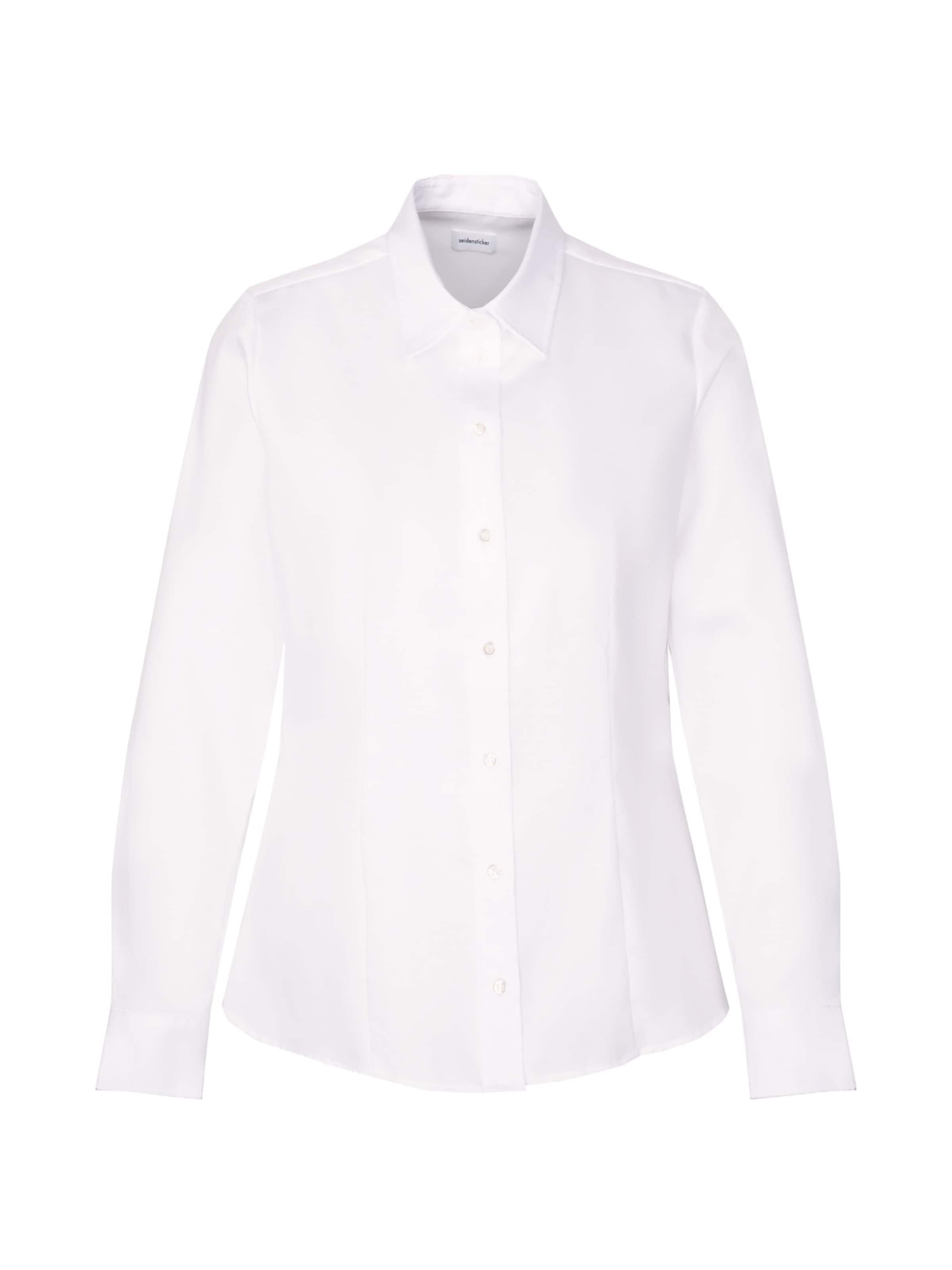 SEIDENSTICKER Blouse 'Schwarze Rose' in Wit: voorkant