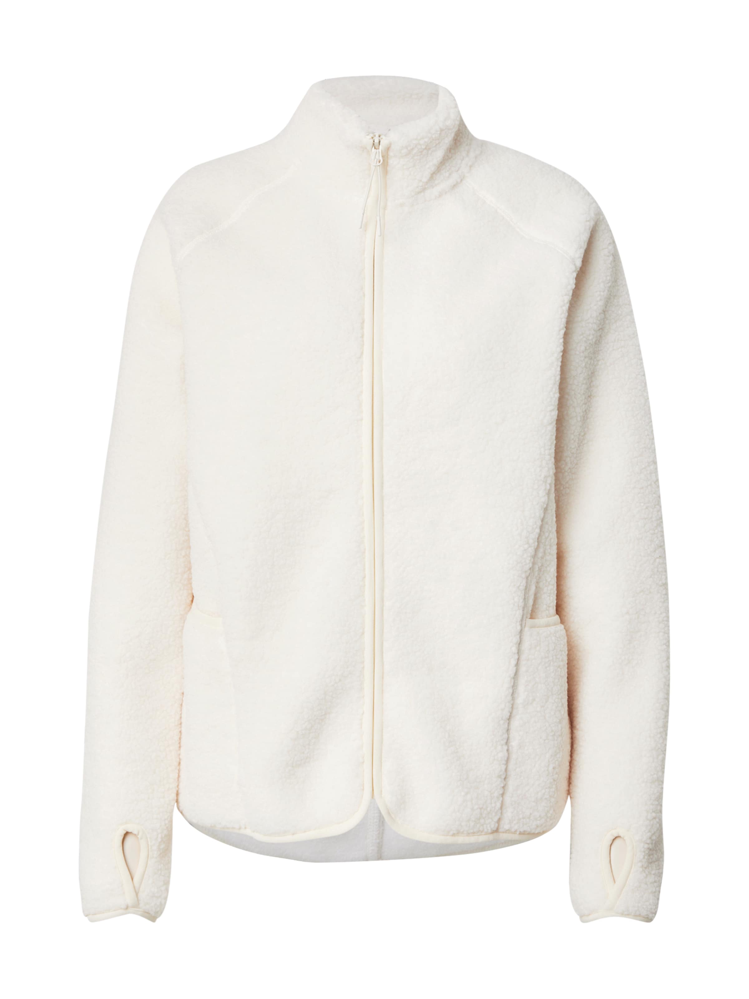 4F Funktionsfleecejacke in Weiß: Vorderseite
