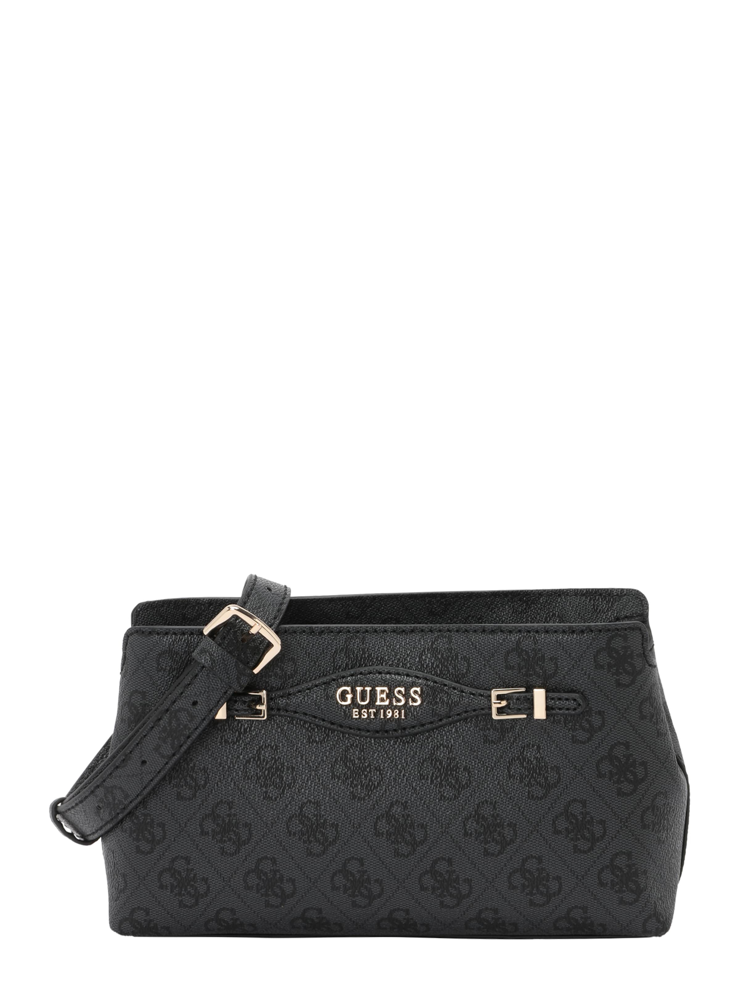 GUESS Skuldertaske 'KATYA CROSSBODY TOP ZIP' i grå: forside