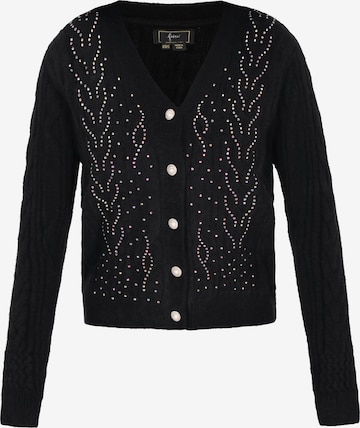faina - Cárdigan en negro: frente