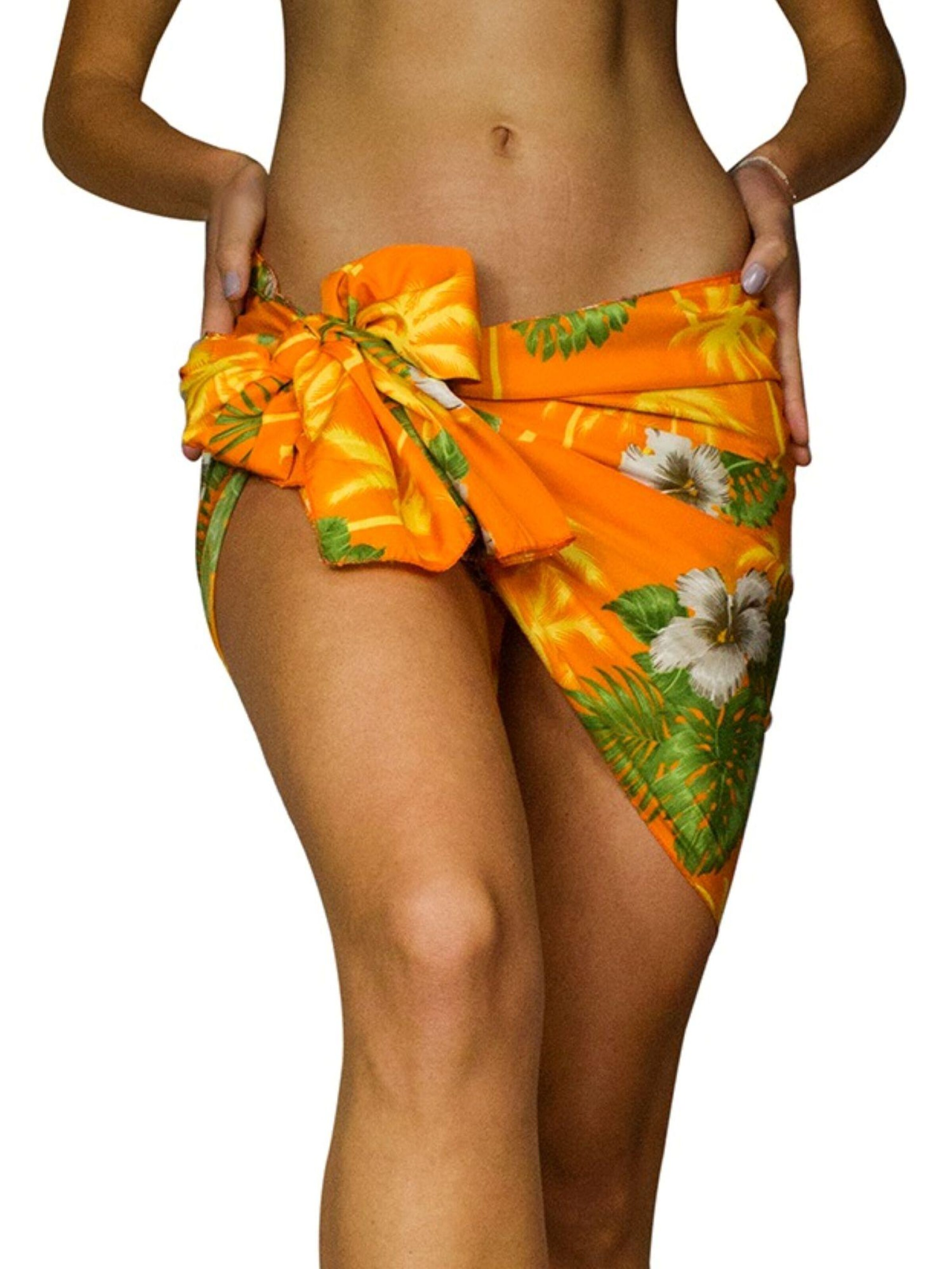 King Kameha Scarf 'Small Flower' in Yellow: front