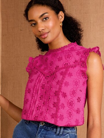 Chemisier love & roses en rose