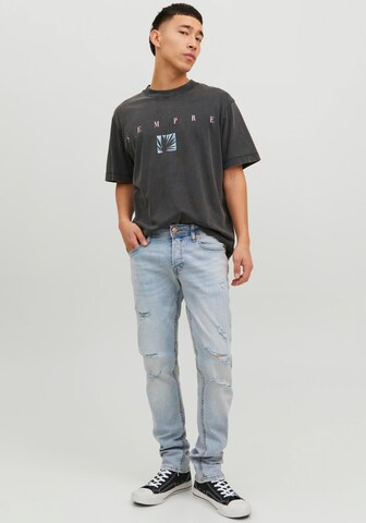 Coupe slim Jean 'GLENN' JACK & JONES en bleu