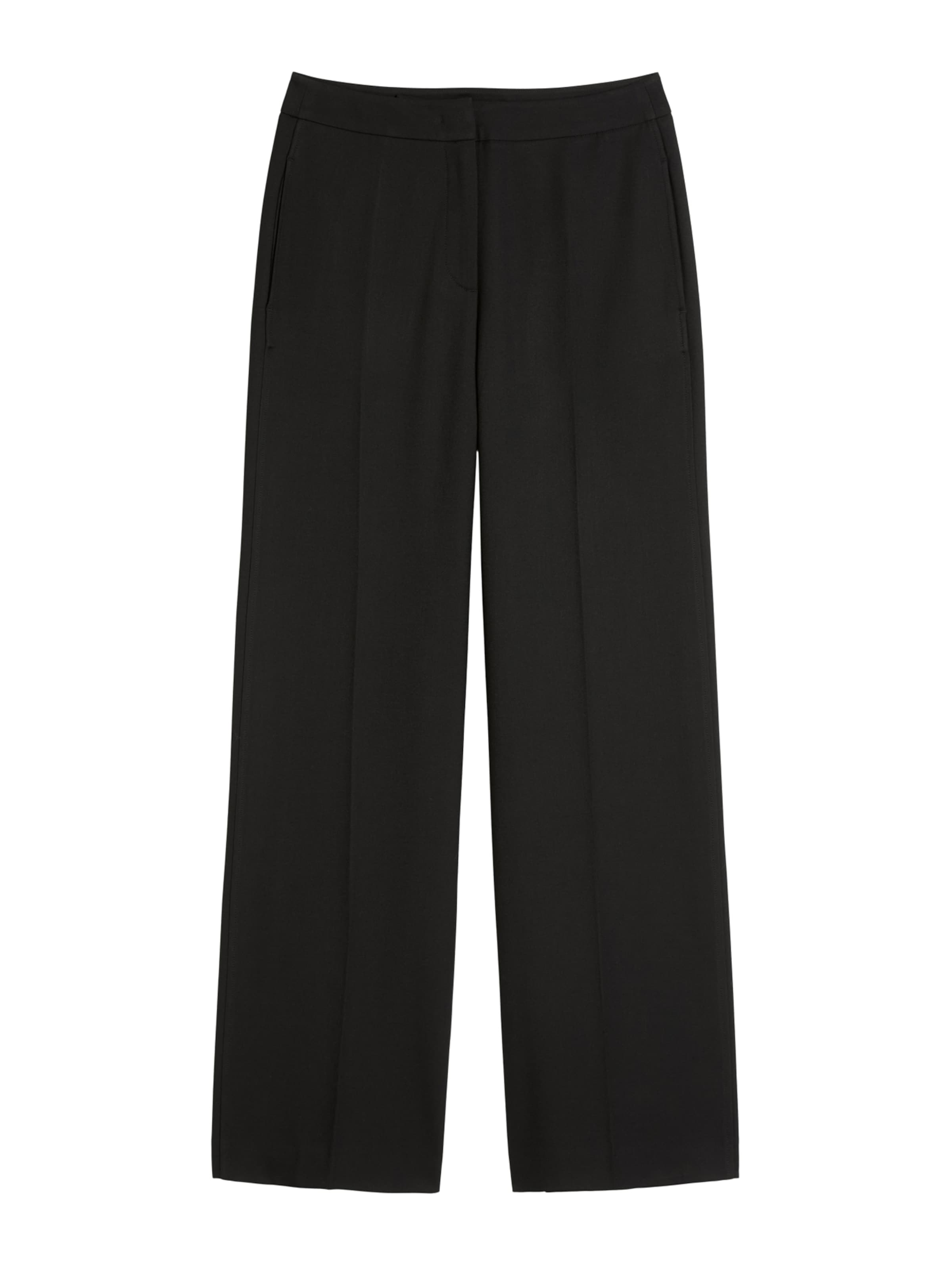 Marc O'Polo Bő szár Ráncos nadrág - fekete: elől