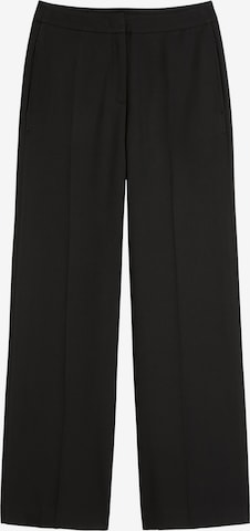 Wide leg Pantaloni con piega frontale di Marc O'Polo in nero: frontale