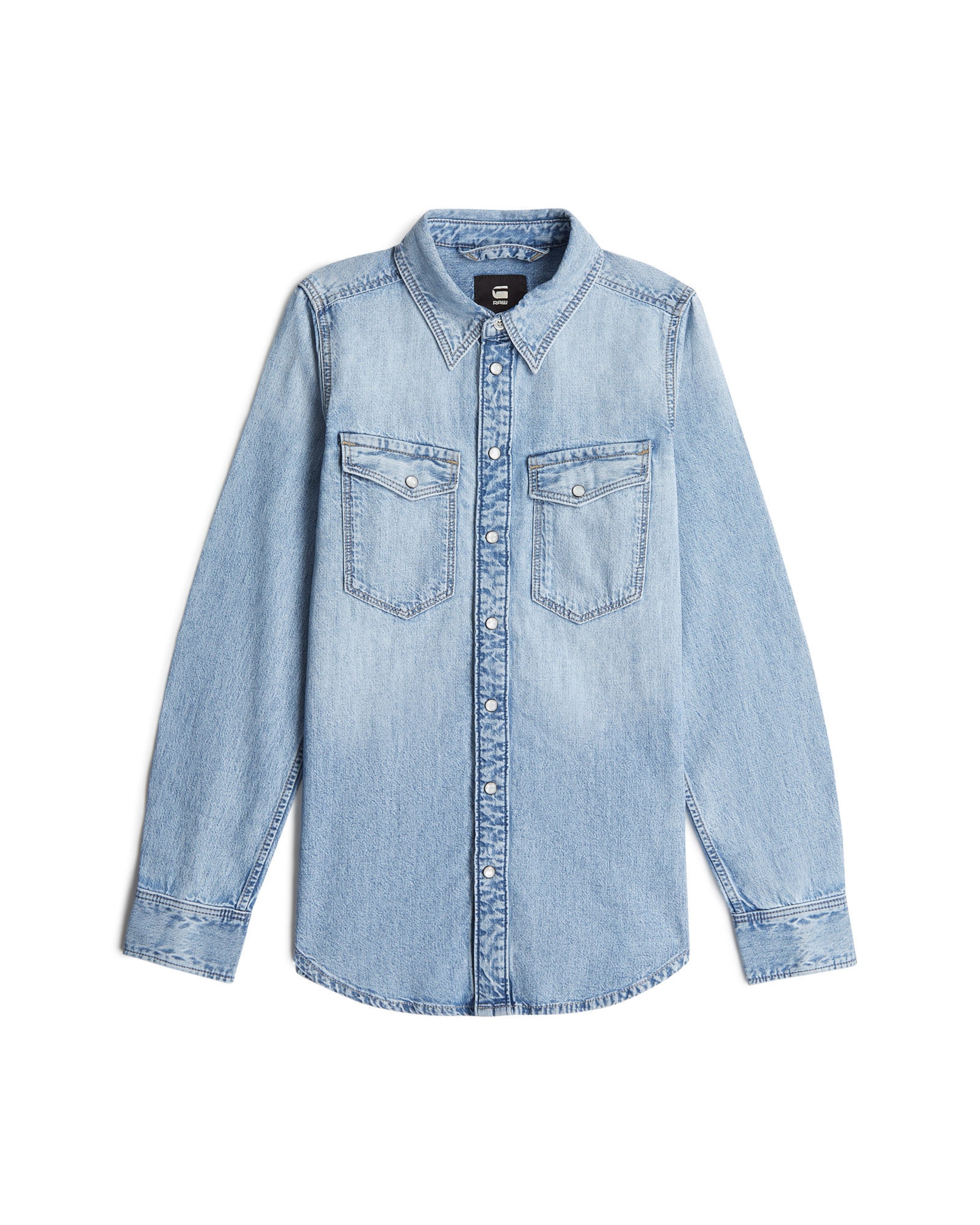 G-STAR Blouse 'Slim Western' in Blue: front