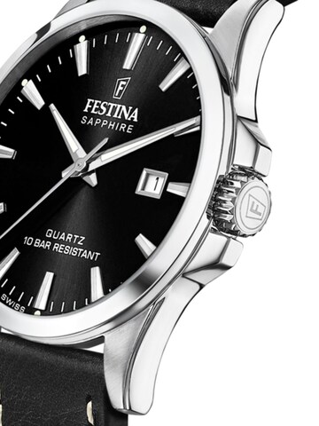 FESTINA Zegarek analogowy 'Watch Swiss Made' w kolorze czarny