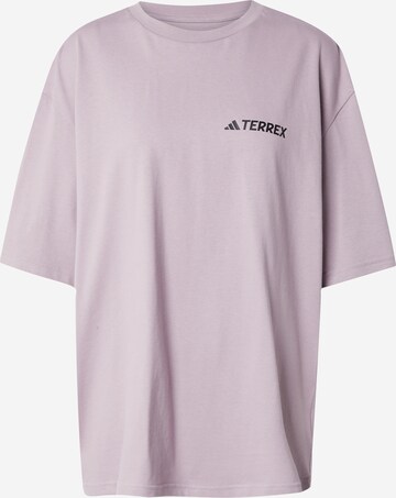 ADIDAS TERREXTehnička sportska majica 'GEONATURE' - ljubičasta boja: prednji dio