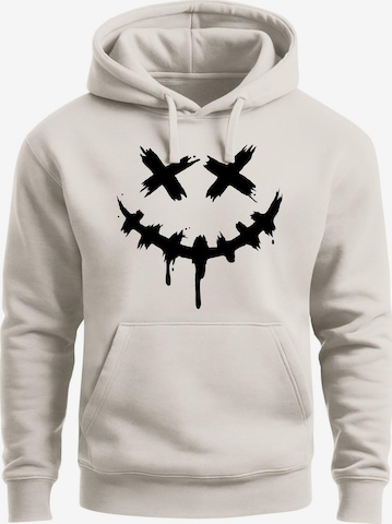 Neverless Sweatshirt 'Smile Face' in Beige: Vorderseite