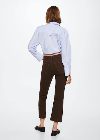 MANGO Flared Jeans 'Sienna' in Brown