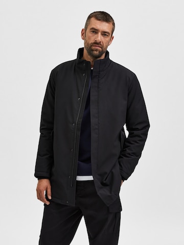 SELECTED HOMME - Chaqueta funcional 'Peel' en negro: frente