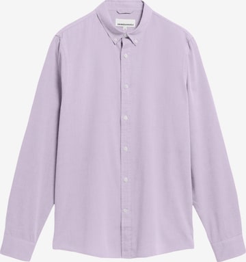 ARMEDANGELS Button Up Shirt 'Quasa' in Purple: front