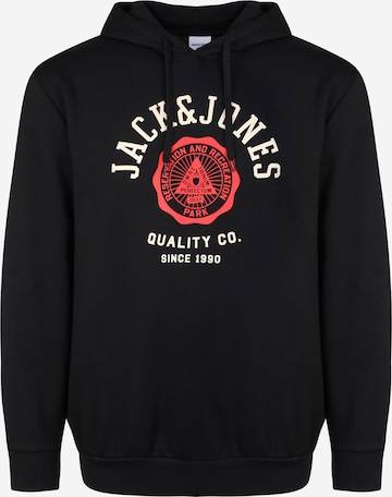 Jack & Jones Plus Суичър в черно: отпред