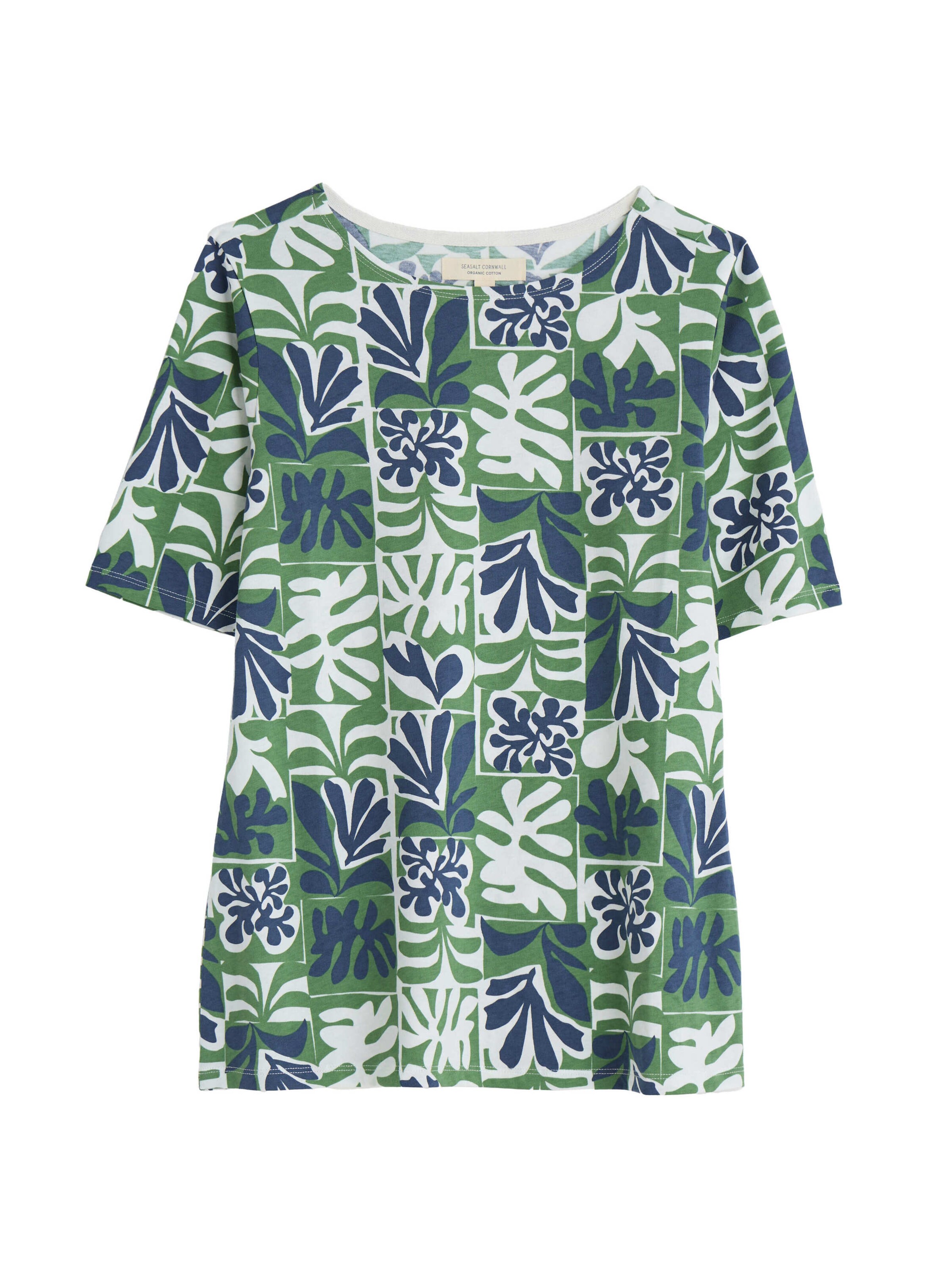 Maglietta 'Poisson' di Seasalt Cornwall in verde: frontale