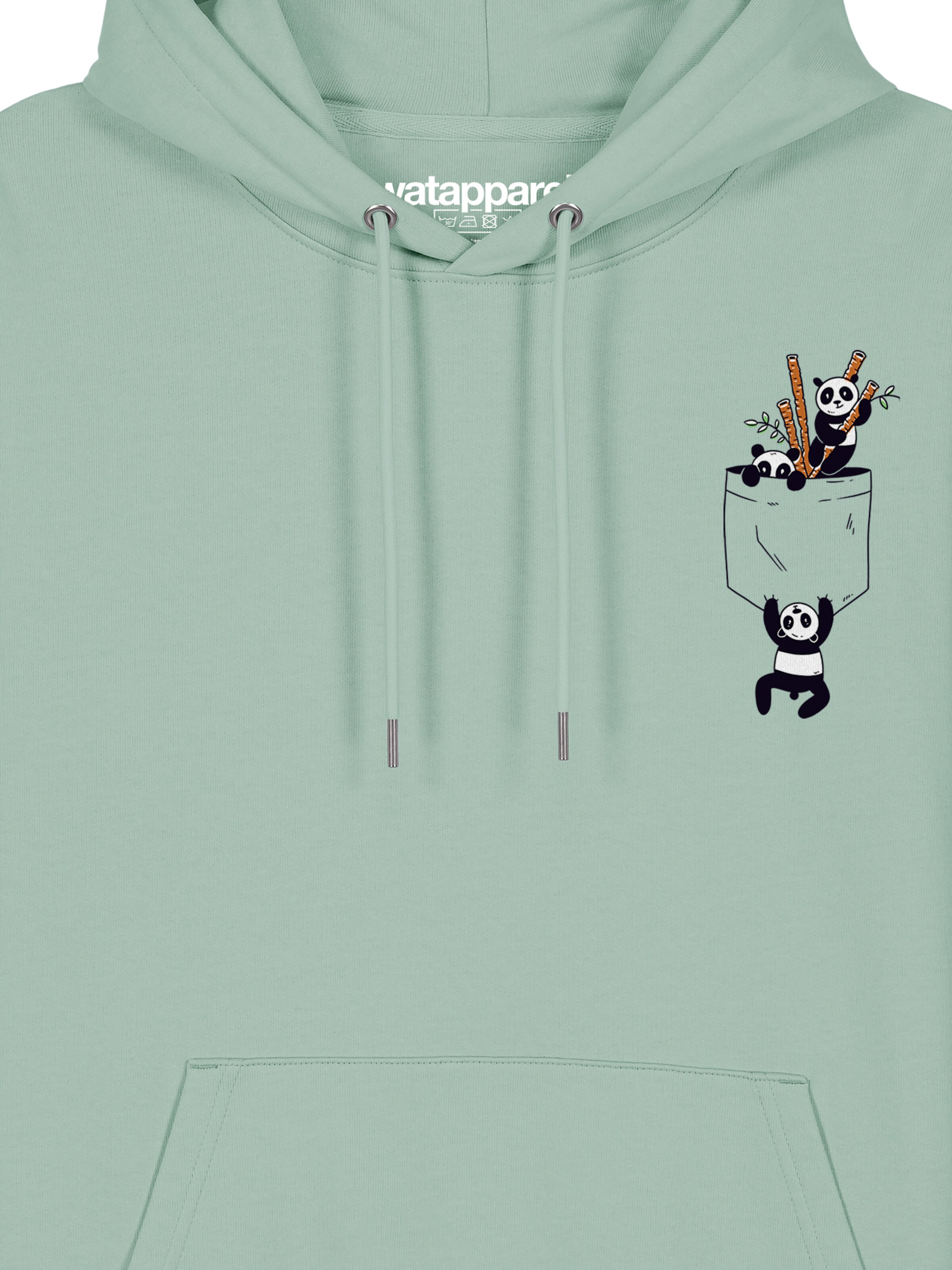 Watapparel Sweatshirt ' Pocket Pandas ' in Groen