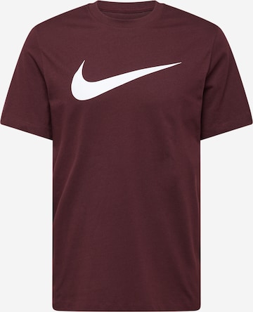 Nike Sportswear Koszulka 'Swoosh' w kolorze czerwony: przód
