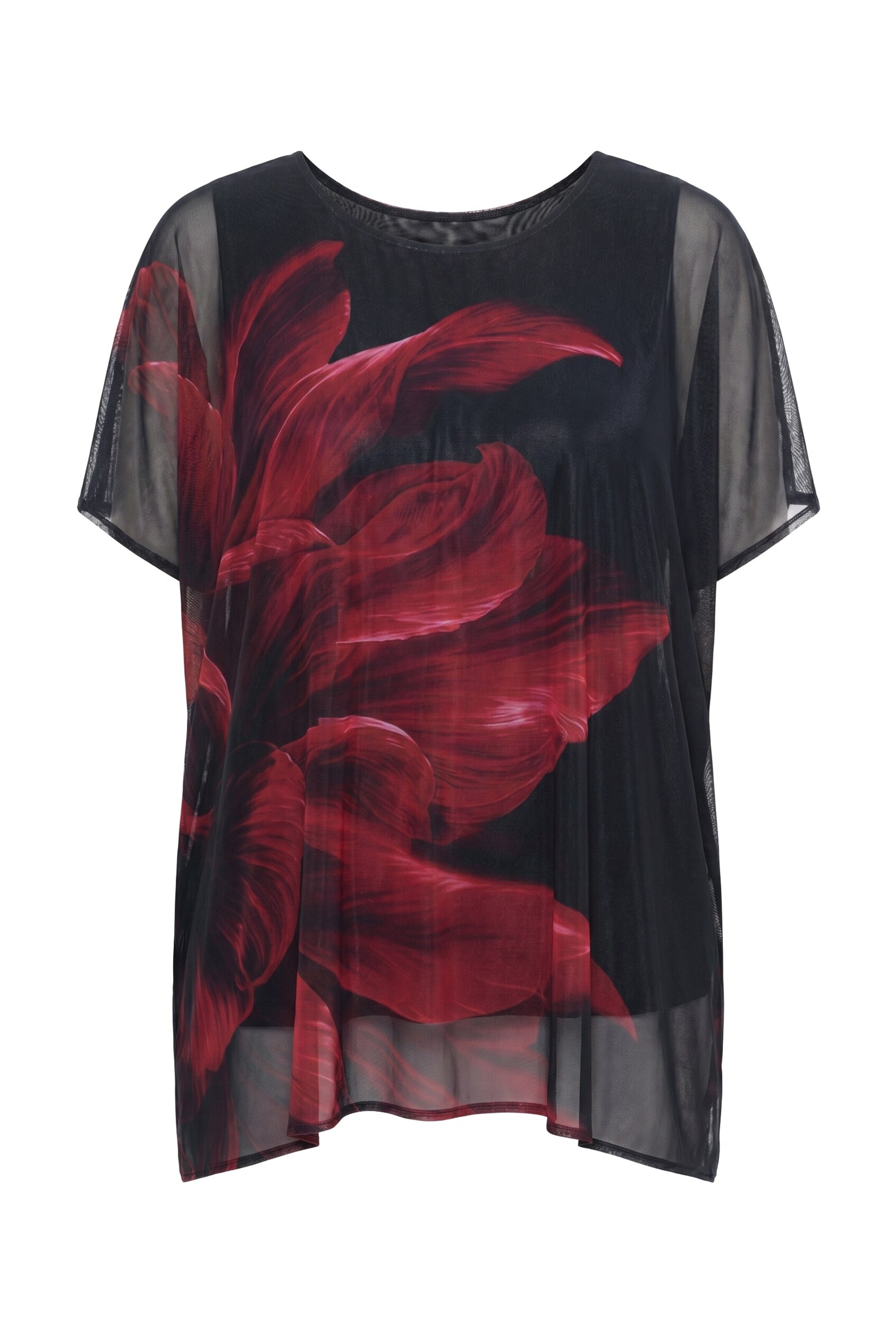 Ulla Popken Blouse in M-L in Bordeaux / Black, Item view