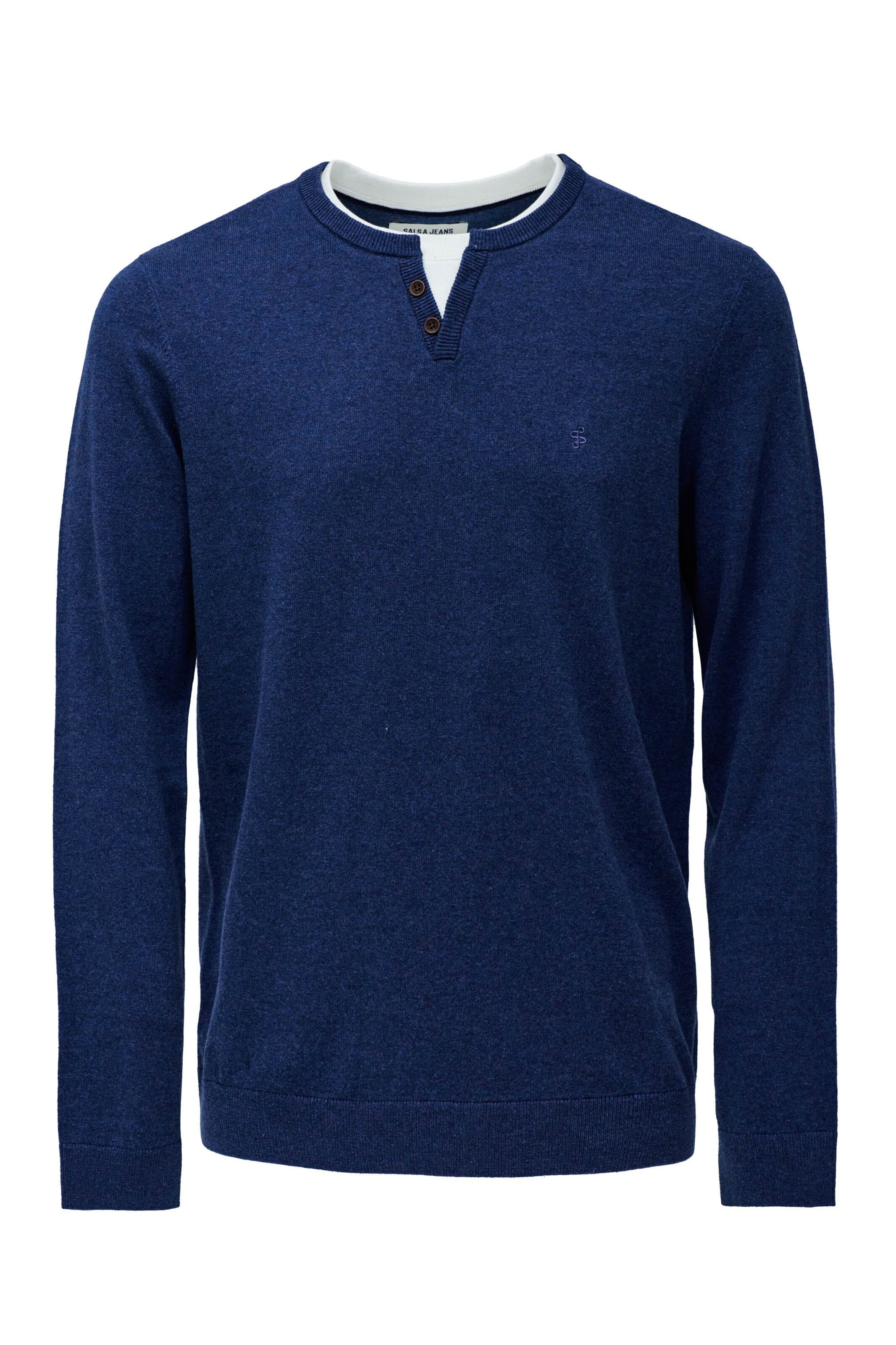 Salsa Jeans Trui in Blauw: voorkant