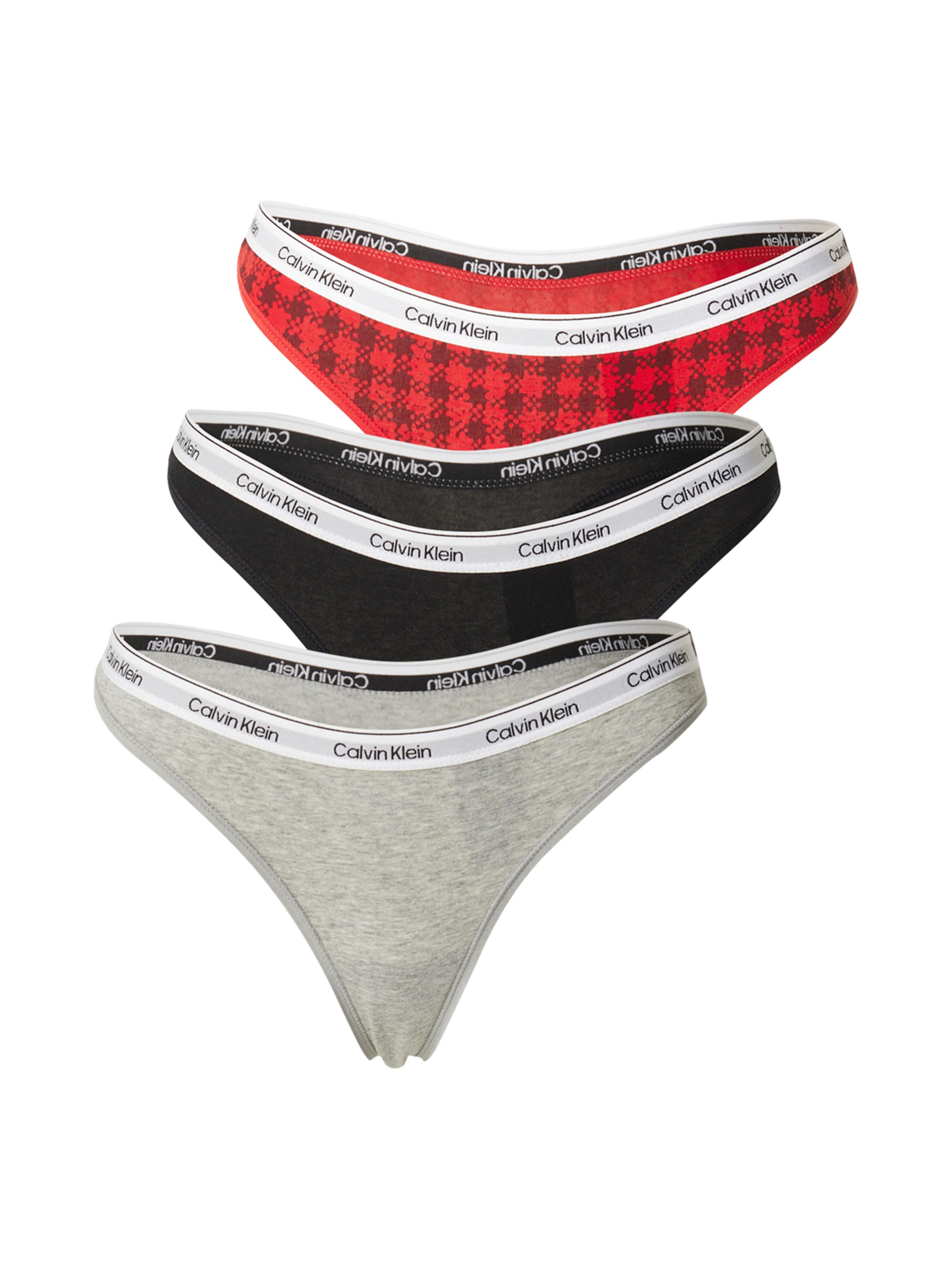 pelēks Calvin Klein Underwear Stringu biksītes: no priekšpuses