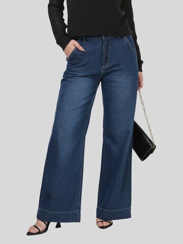 LapaPlus Wide leg Jeans in Blauw: voorkant