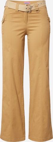 Edikted Loose fit Trousers in Brown: front