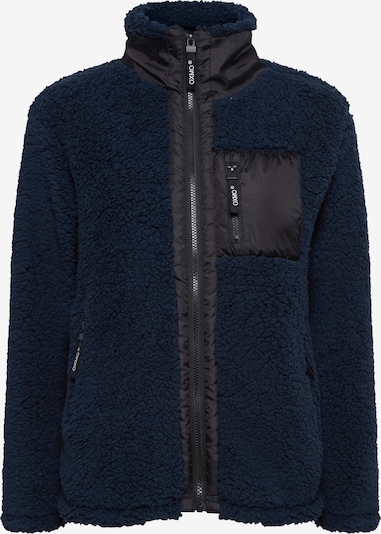 Oxmo Fleecejacke in L in blaumeliert / schwarz, Produktansicht