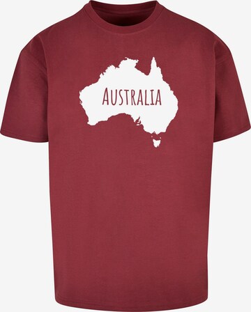 Maglietta 'Australia X' di Merchcode in rosso: frontale