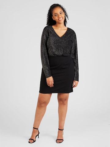 Robe 'Felicia' ABOUT YOU Curvy en noir : devant