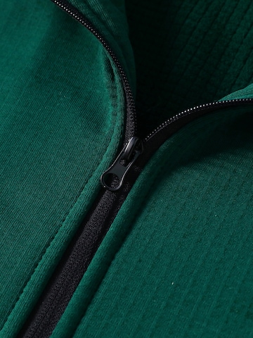 YOUTHUP Athletic Jacket 'UHRENFENSTER' in Green