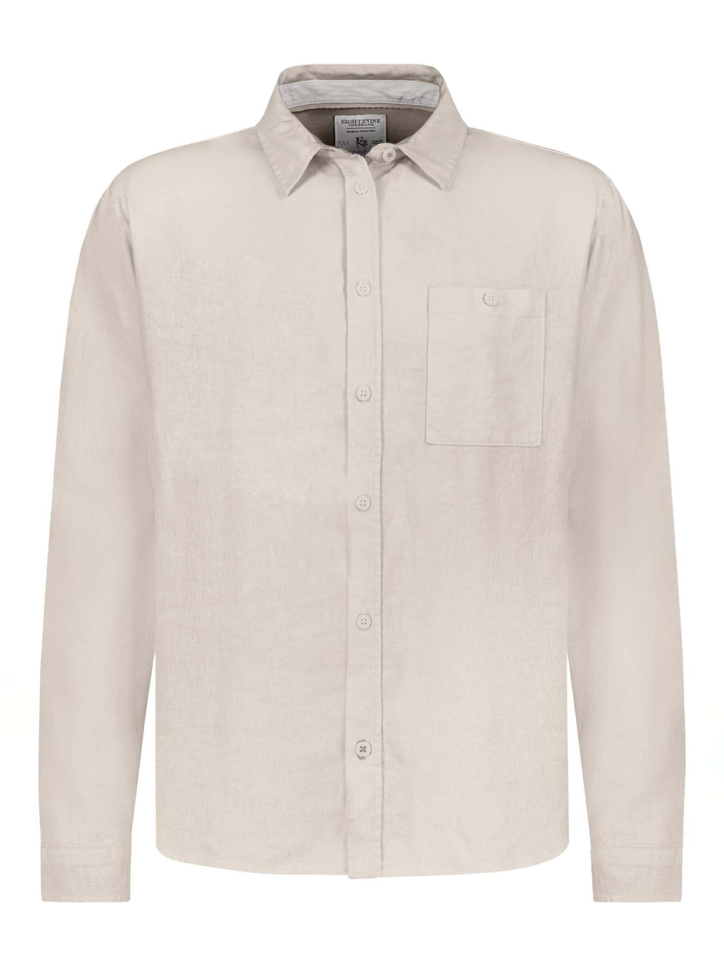 Eight2Nine Comfort Fit Hemd in Beige: Vorderseite