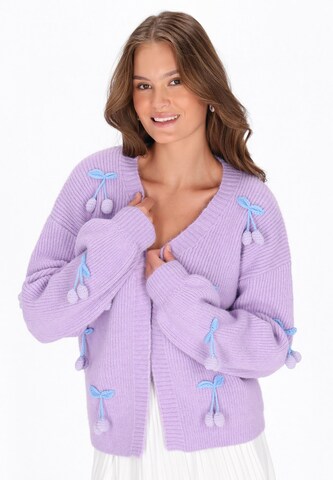 MYMO - Casaco de malha em roxo: frente