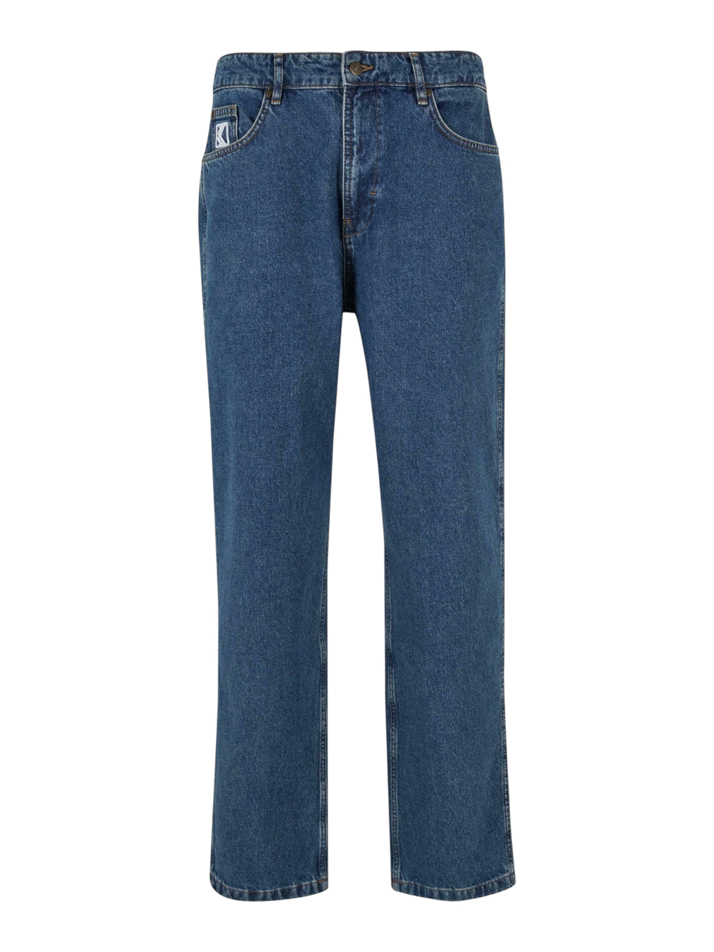 Karl Kani Baggy Jeans 'Small Signature' in Blue: front