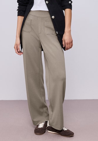 STREET ONE Loose fit Pleated Pants in Beige: front