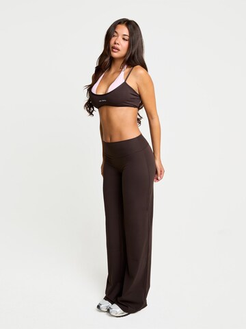 YO-GAYA Bustier Sport bh 'Layered Halter Bra' in Bruin