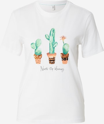 balta ONLY Marškinėliai 'ONLKITA': priekis